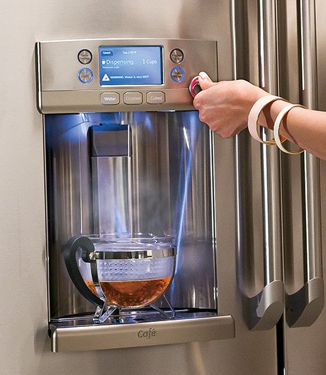 GE法式三开门冰箱配热水机和净水系统